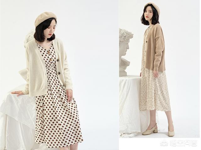 下身穿复古的长裙,上衣配小西装好看吗