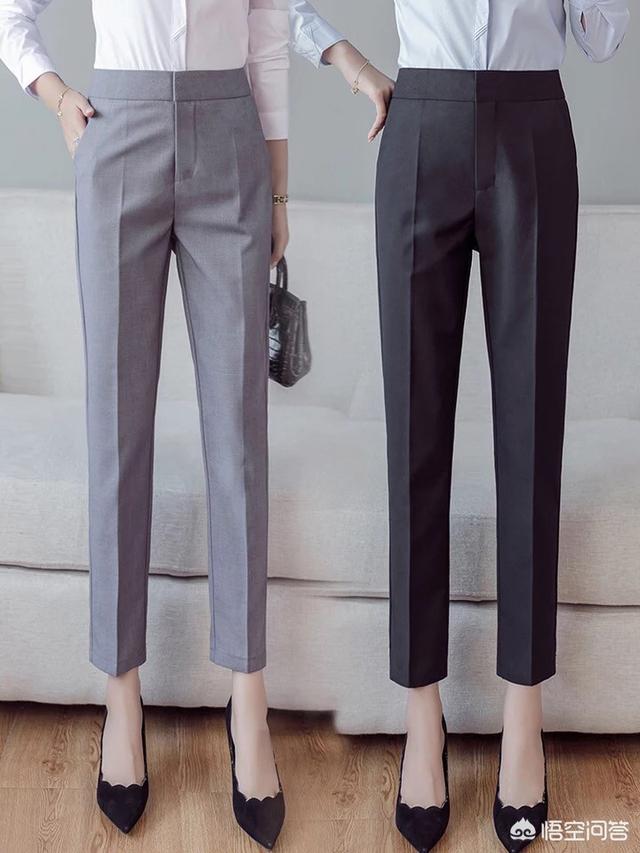 下身咖啡西裤,上身怎么搭配