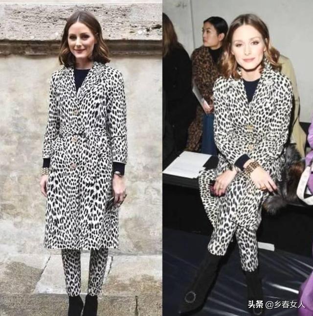 豹纹花裤搭配什么上衣好看