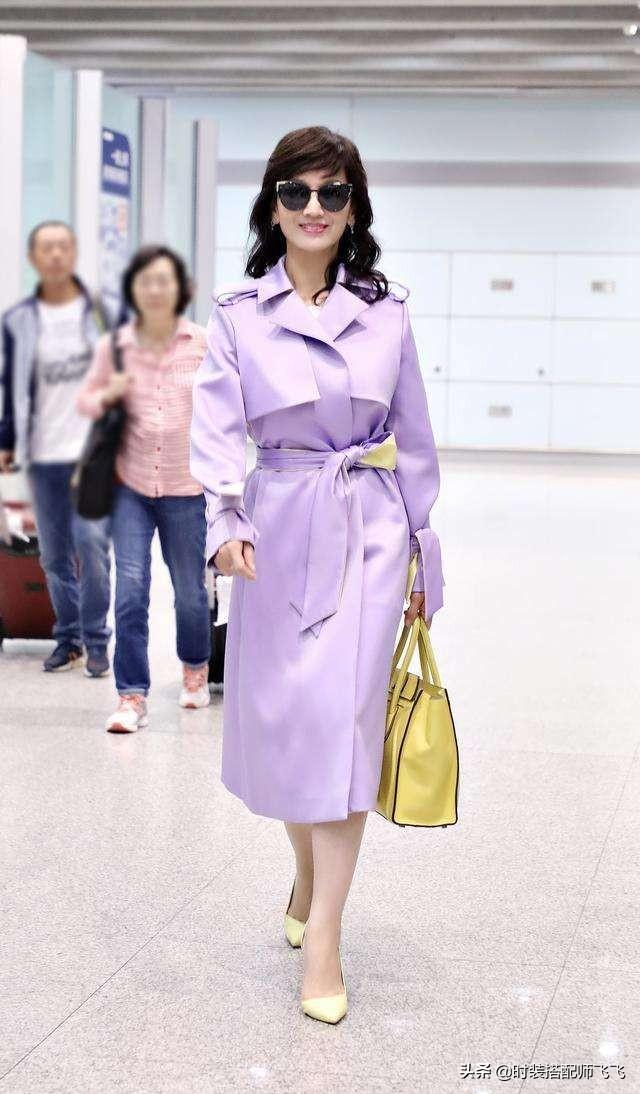 的紫色适合少女风格,代表明星大s;中纯度适合优雅型,带变明星林志玲