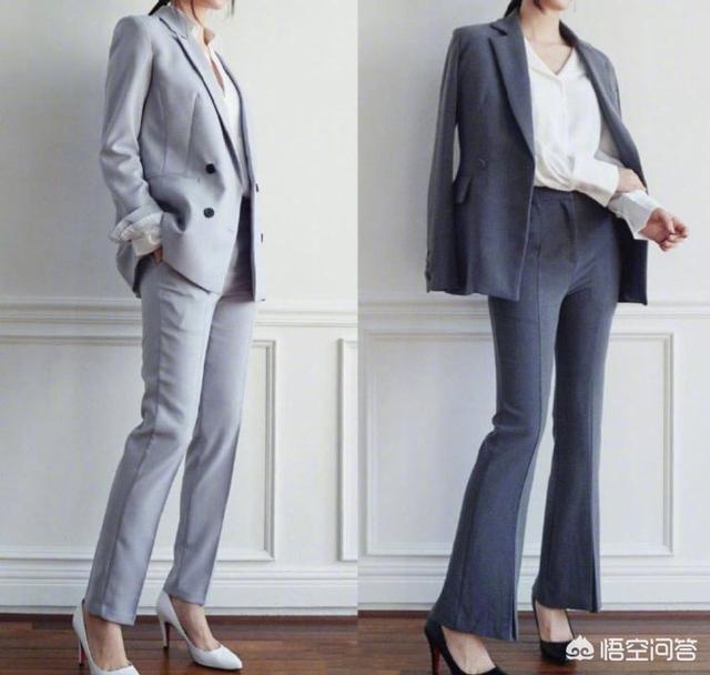 冬季女士灰色休闲西裤配什么上衣